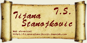 Tijana Stanojković vizit kartica